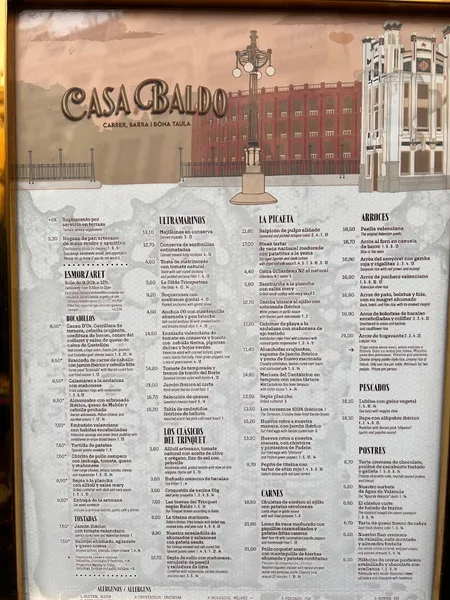 menu 0 of Casa BALDO 1915