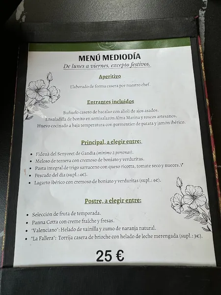 menu 1 of Espolín Restaurante