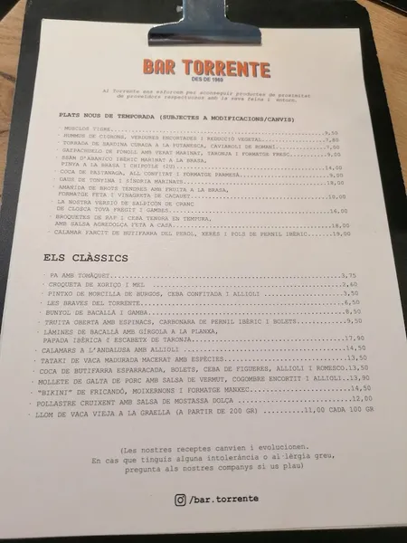 menu 1 of Torrente
