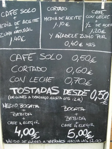 menu 2 of Cervecería El Pesebre