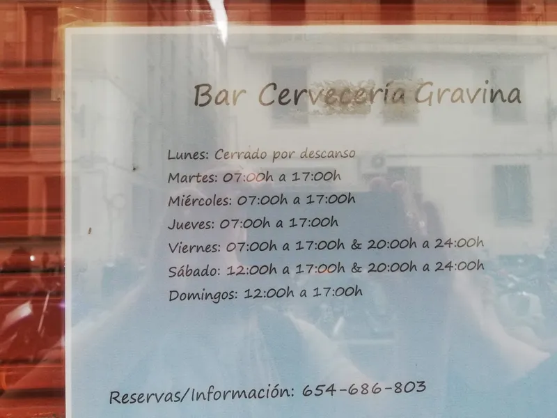menu 0 of Bar - Cervecería Gravina