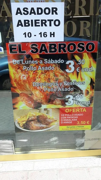 menu 0 of El Sabroso