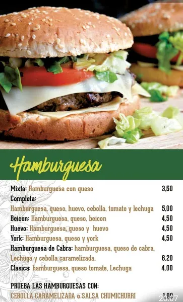menu 2 of Cervecería Doña Rosquita Bar de tapas en Granada