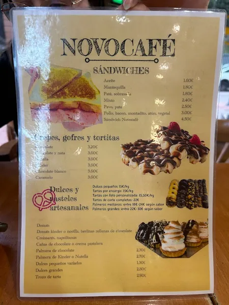 menu 1 of Novocafé
