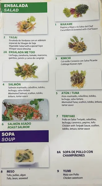 menu 0 of Restaurante Asiático Asian Sushi
