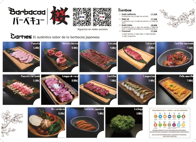 menu 1 of Restaurante japonés Sakura