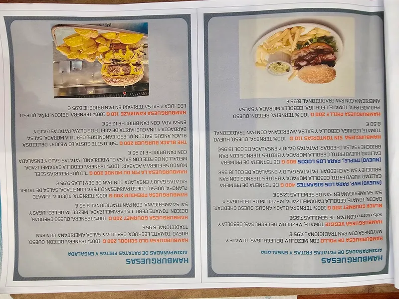 menu 0 of Naranja Burger