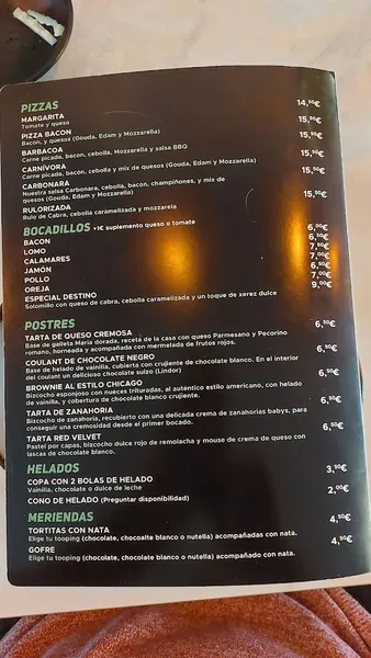menu 1 of Destino Raíz Restaurant Café