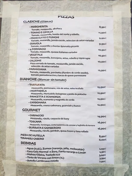 menu 0 of Trattoria Dove Andiamo?