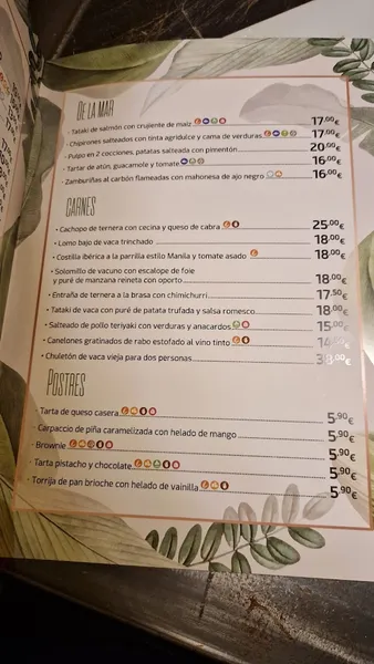 menu 2 of Restaurante Manila Urban Grill
