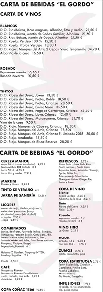 menu 2 of Restaurante Casa Manolo El Gordo