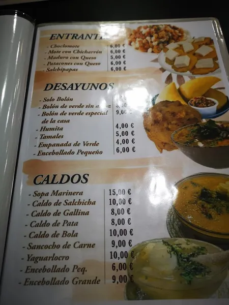 menu 1 of Restaurante Sabor Latino Mendoza