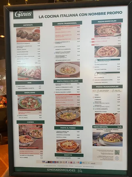 menu 0 of Ginos