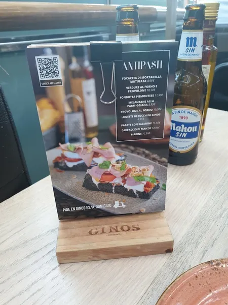 menu 1 of Ginos