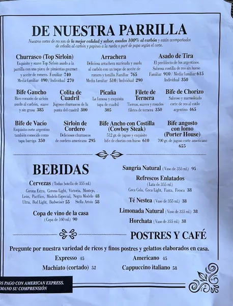 menu 0 of La Rueda