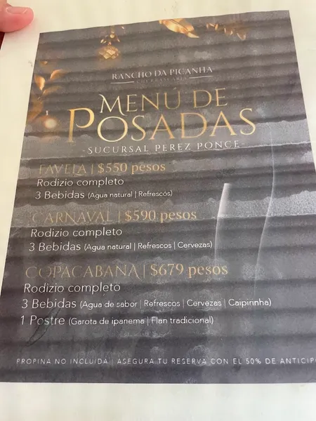 menu 0 of Rancho Da Picanha - Suc. Perez Ponce