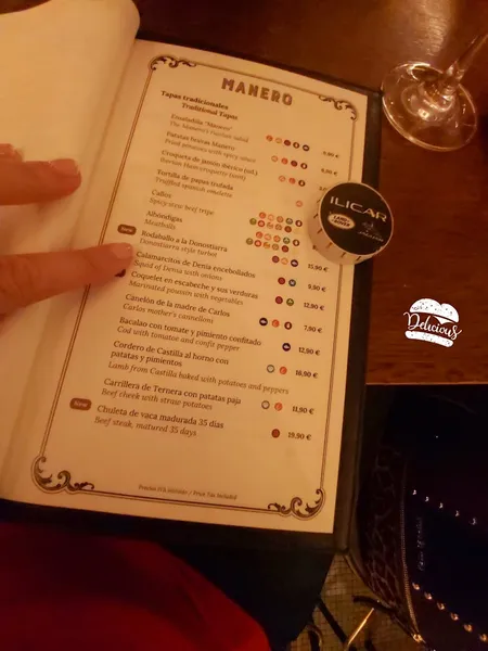 menu 1 of Manero Alicante - Manero Mollá