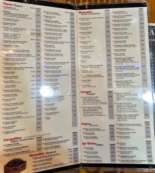 menu 0 of Bar El Cantó