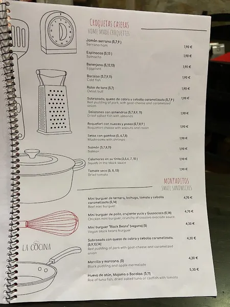 menu 0 of La Cocina