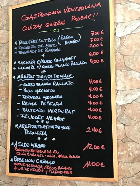 menu 1 of La Cocina