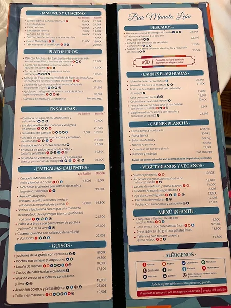 menu 1 of Bar Manolo León - JUAN PABLOS