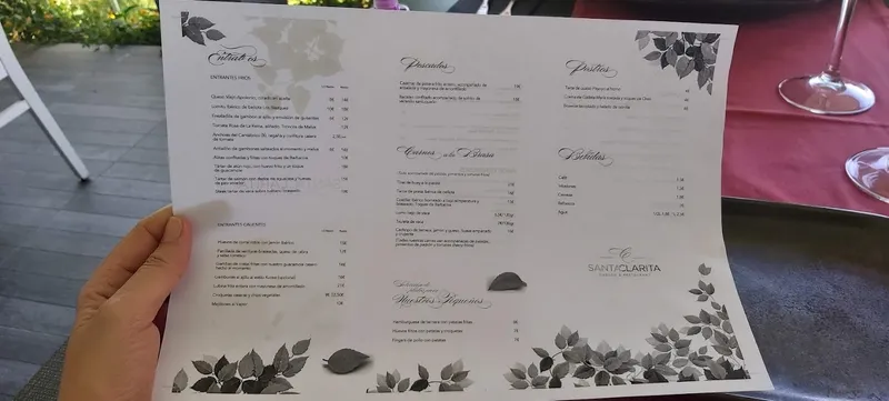 menu 0 of Santaclarita Restaurant & Garden