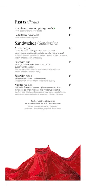 menu 1 of Restaurante Azahar