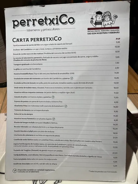 menu 2 of Restaurante perretxiCo Vitoria-Gasteiz