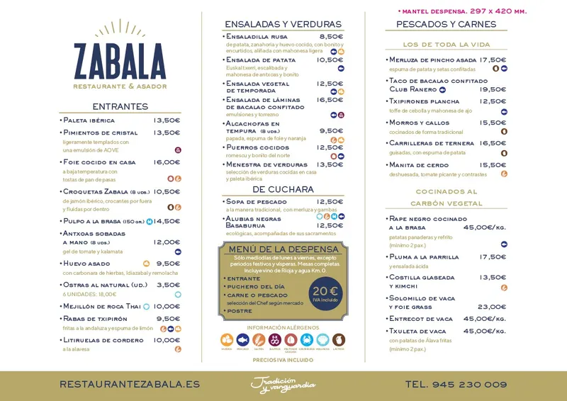menu 0 of Restaurante Asador Zabala