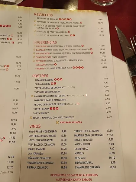 menu 0 of Restaurante La Pintozzeria