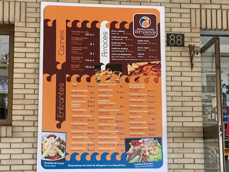 menu 1 of Restaurante Rompeolas
