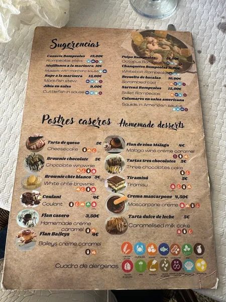 menu 2 of Restaurante Rompeolas