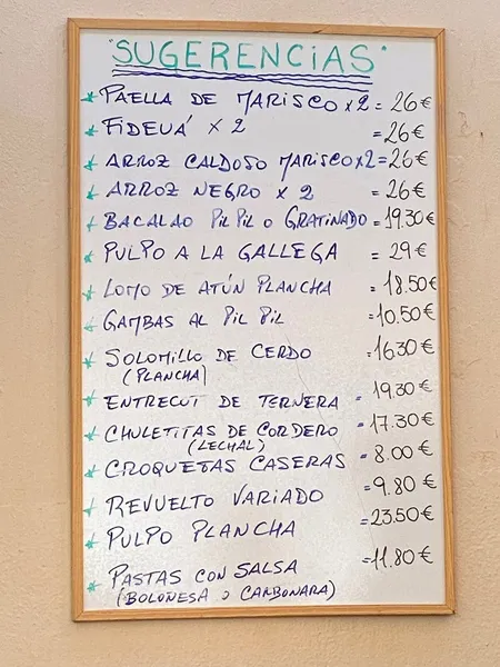 menu 1 of Restaurante de Sancha