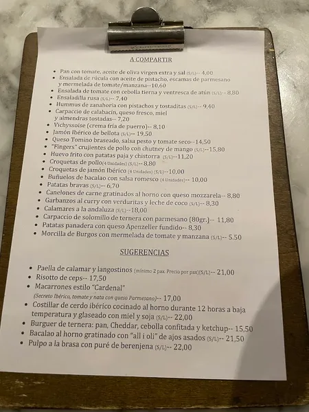 menu 0 of En Ville | Restaurante Gluten Free | Barcelona
