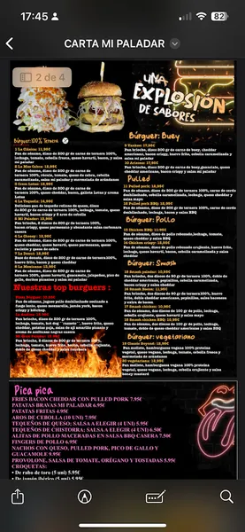 menu 0 of Mi Paladar Hamburgueseria