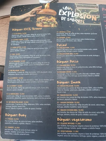 menu 2 of Mi Paladar Hamburgueseria