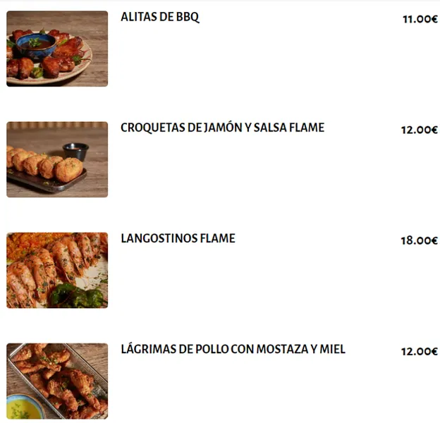 menu 0 of Flame Brasa Bar