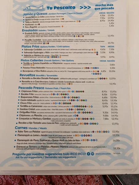 menu 0 of Tu Pescaito