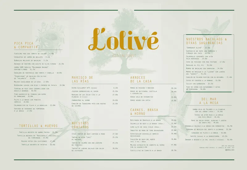menu 0 of Restaurante L'Olivé