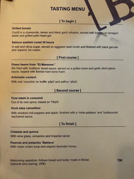 menu 2 of Boraz