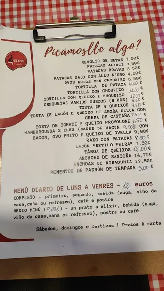menu 0 of Taperia 2 eles