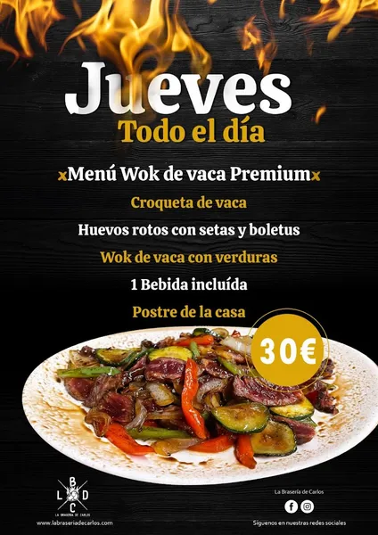 menu 0 of La Brasería de Carlos