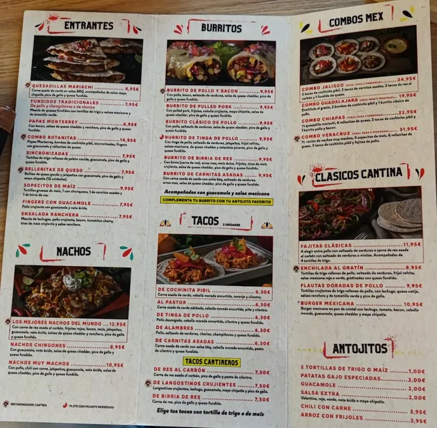 menu 0 of Cantina Mariachi