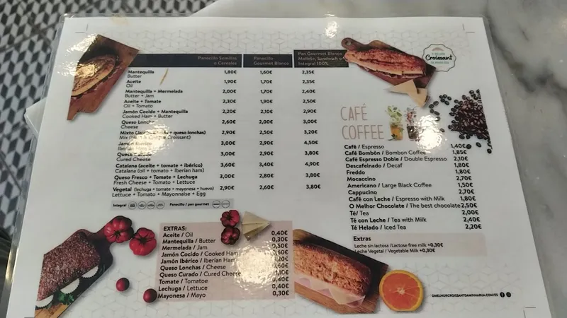 menu 1 of Cafetería O Melhor Croissant da Minha Rua
