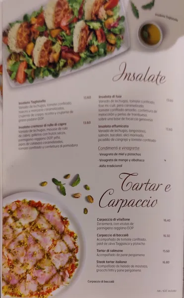 menu 0 of Restaurant La Tagliatella | Reus