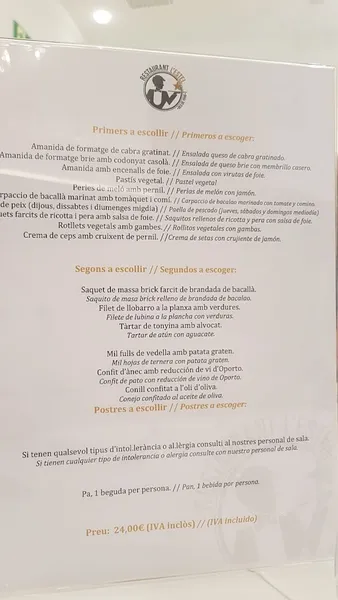 menu 0 of Restaurante L'Estel
