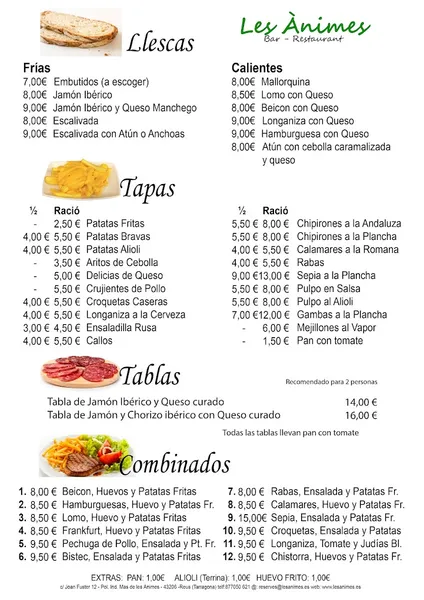 menu 0 of Les Ànimes