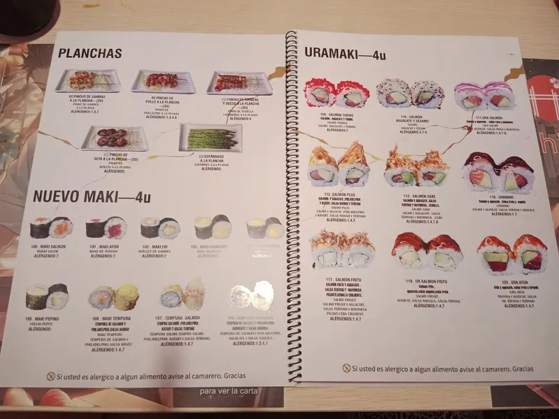 menu 0 of SUSHI SUN