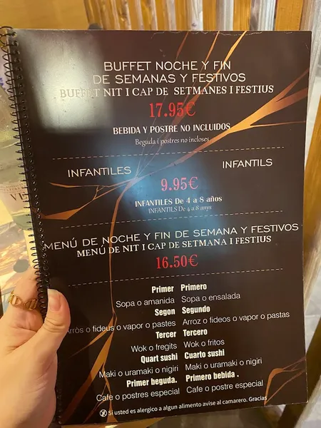 menu 2 of SUSHI SUN
