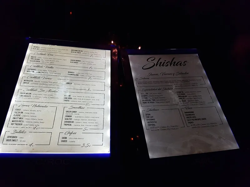 menu 1 of Piano night club